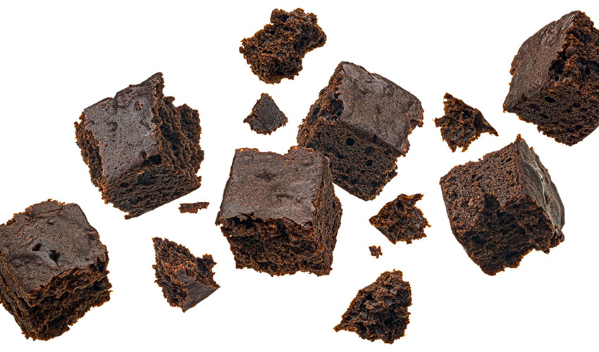 Chocolate brownie pieces